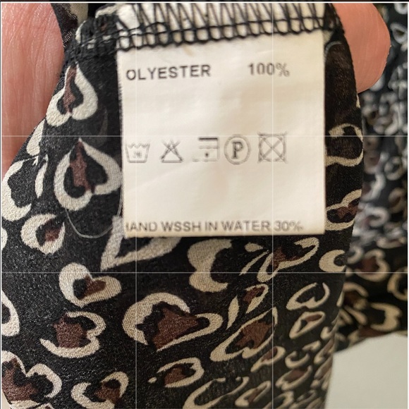 Chiffon Blouse w/ Tie Waist & Ruffle Neckline - Picture 8 of 8